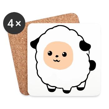 Sheep Sheep Lamb - Coasters (set of 4) - white - Front