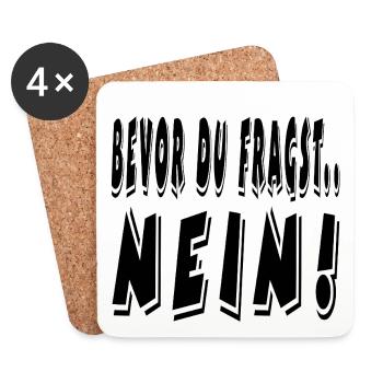 Non - Dessous de verre (lot de 4) - blanc - Devant