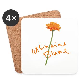 Ich bin eine Blume … geschenkidee Valentinstag  - Untersetzer (4er-Set) - Weiß - Vorne