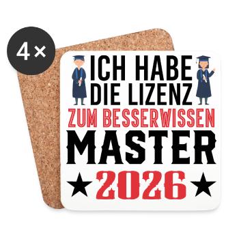 Master 2026 Graduation Graduation - Coasters (set of 4) - white - Front