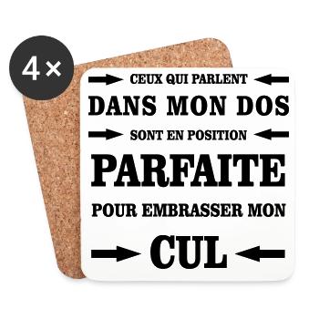 Jalousie  - Dessous de verre (lot de 4) - blanc - Devant