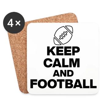 KEEP CALM AND FOOTBALL! DAS DESIGN ZUM EVENT USA - Untersetzer (4er-Set) - Weiß - Vorne