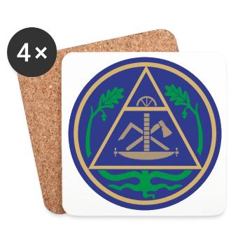 51195_Zimmerer Geometric Triangle Emblem - Coasters (set of 4) - white - Front