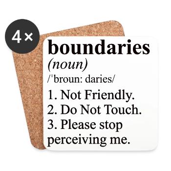 Not Friendly Funny Definition Meme - Coasters (set of 4) - white - Front
