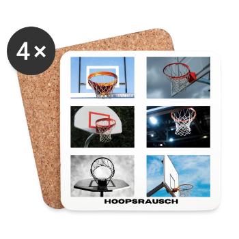 Hoopsrausch Collage - Untersetzer (4er-Set) - Weiß - Vorne