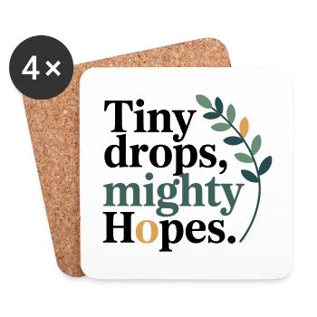L’homéopathie Tiny Droppe de grands espoirs professionnels - Dessous de verre (lot de 4) - blanc - Devant