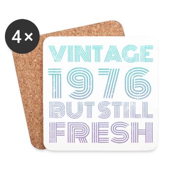 Vintage 1976 - Untersetzer (4er-Set) - Weiß - Vorne