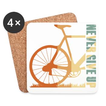 Bike Silhouette Gradient Design - Coasters (set of 4) - white - Front