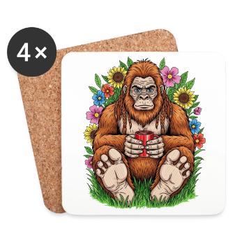 Bigfoot Jardin Douillet - Dessous de verre (lot de 4) - blanc - Devant