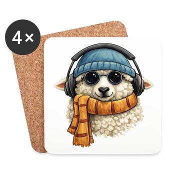 Casques Lamb Winter - Dessous de verre (lot de 4) - blanc - Devant
