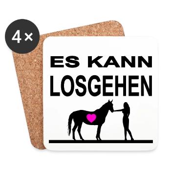 horses - Coasters (set of 4) - white - Front