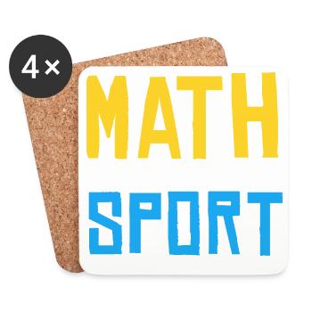 Math is not a sport to watch - Coasters (set of 4) - white - Front