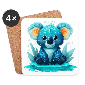 Cobalt Koala Water World - Coasters (set of 4) - white - Front