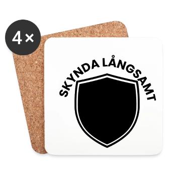 Skyndal-Schildemblem - Untersetzer (4er-Set) - Weiß - Vorne