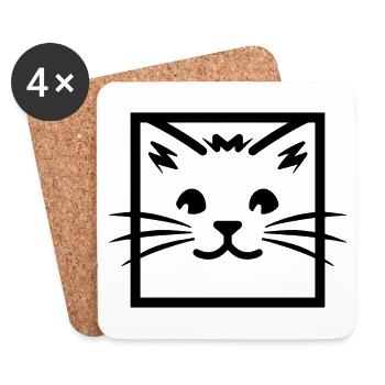 Kitten Bolder - Untersetzer (4er-Set) - Weiß - Vorne