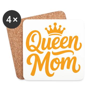 Queen Mom - Untersetzer (4er-Set) - Weiß - Vorne