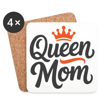 Queen Mom - Untersetzer (4er-Set) - Weiß - Vorne