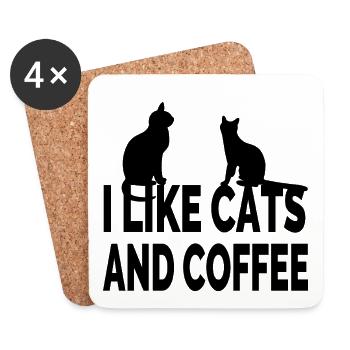 feline - Coasters (set of 4) - white - Front