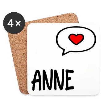 Türkische Mama Anne - Untersetzer (4er-Set) - Weiß - Vorne