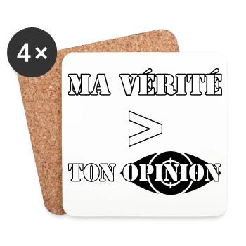 MY TRUTH > YOUR OPINION - Coasters (set of 4) - white - Front