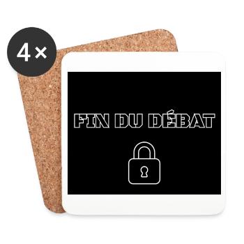 END OF DEBATE - Coasters (set of 4) - white - Front