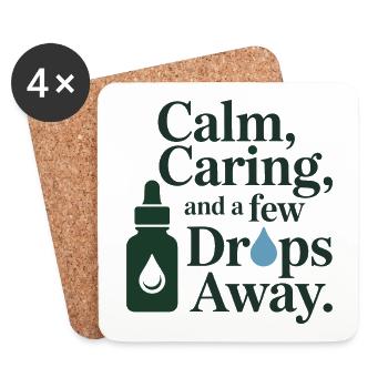 Homeopathy Calm Caring Drops Away Professional  - Coasters (set of 4) - white - Front