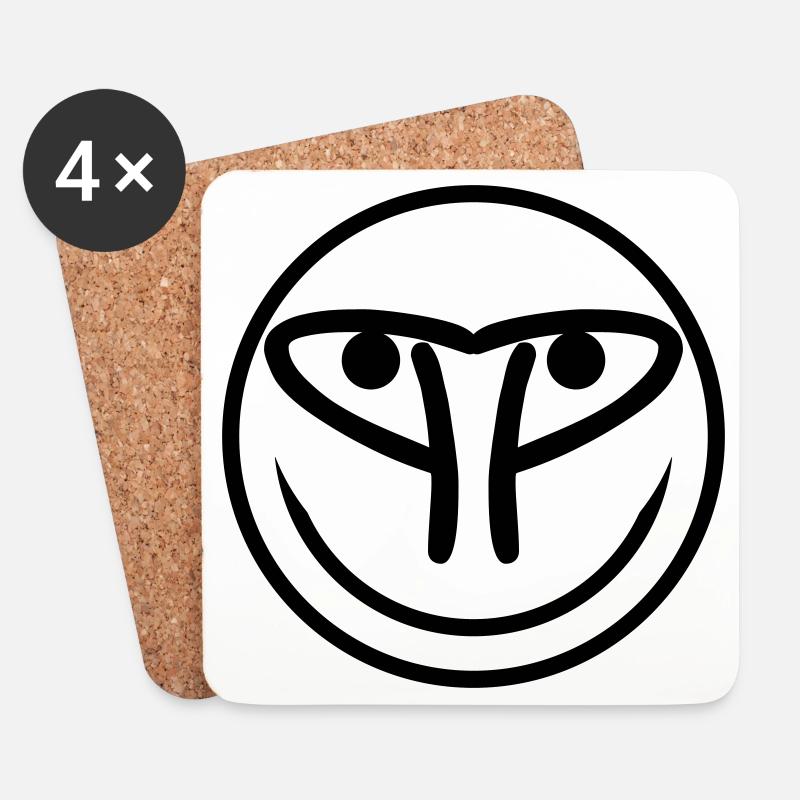 Logo_Icona_Web - Untersetzer (4er-Set) - Weiß