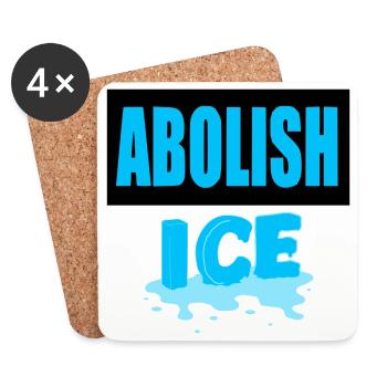 Abolish I.C.E: - Coasters (set of 4) - white - Front