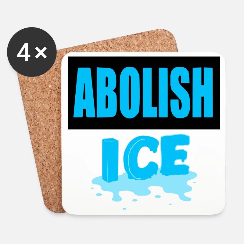 I.C.E. abschaffen: - Untersetzer (4er-Set) - Weiß