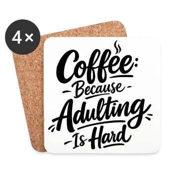 My Coffee Moods Barista - Coasters (set of 4) - white - Front