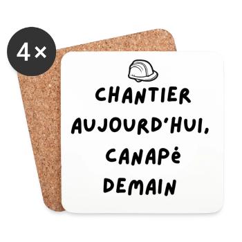 Site phrase - Coasters (set of 4) - white - Front