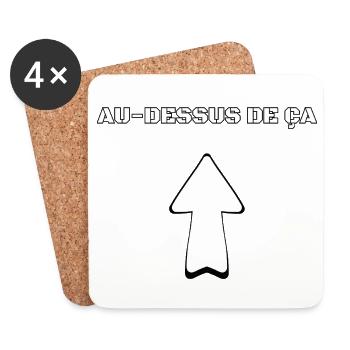 La hiérarchie. - Dessous de verre (lot de 4) - blanc - Devant