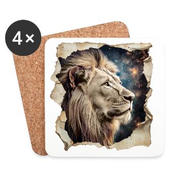 Lion - Coasters (set of 4) - white - Front