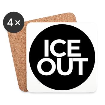 JE QUITTE - Dessous de verre (lot de 4) - blanc - Devant