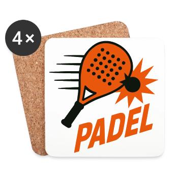 Padel - Sport de Raquette - Dessous de verre (lot de 4) - blanc - Devant