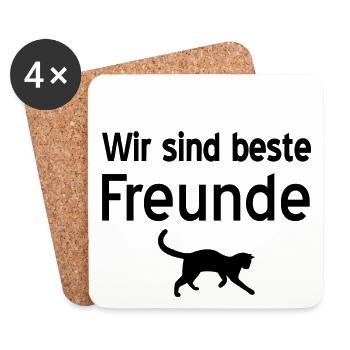 feline - Coasters (set of 4) - white - Front