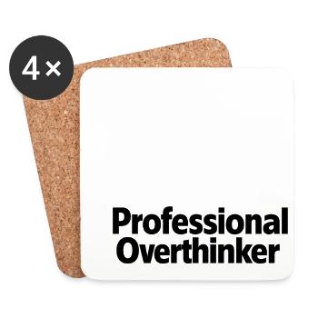 Professional Overthinker Minimalist - Untersetzer (4er-Set) - Weiß - Vorne
