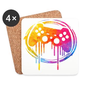 Gaming player - Coasters (set of 4) - white - Front