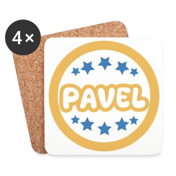 Gift for Pavel - Coasters (set of 4) - white - Front