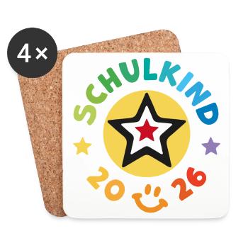 School Child 2026 School Enrollment Back to School - Coasters (set of 4) - white - Front