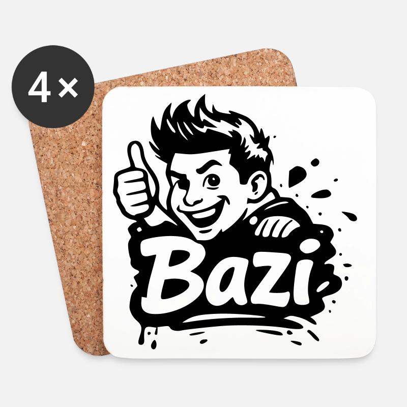 Bazi - Dessous de verre (lot de 4) - blanc