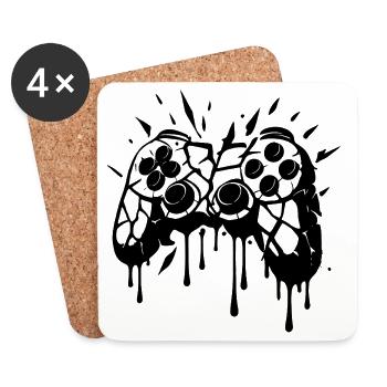 Broken controller - Coasters (set of 4) - white - Front