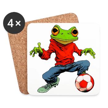 Frog Football - Coasters (set of 4) - white - Front