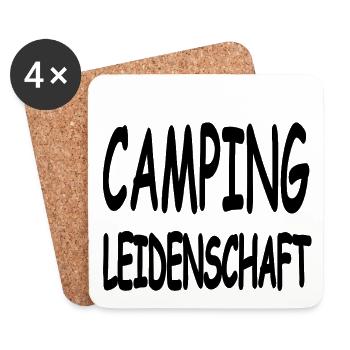 Camping - Dessous de verre (lot de 4) - blanc - Devant