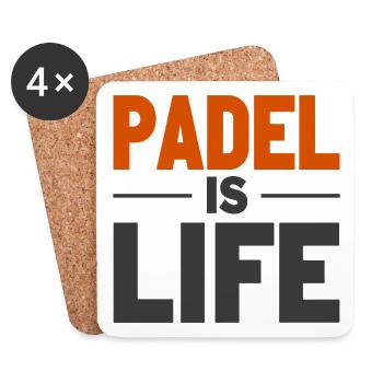 Le padel est la déclaration de vie des joueurs de padel - Dessous de verre (lot de 4) - blanc - Devant