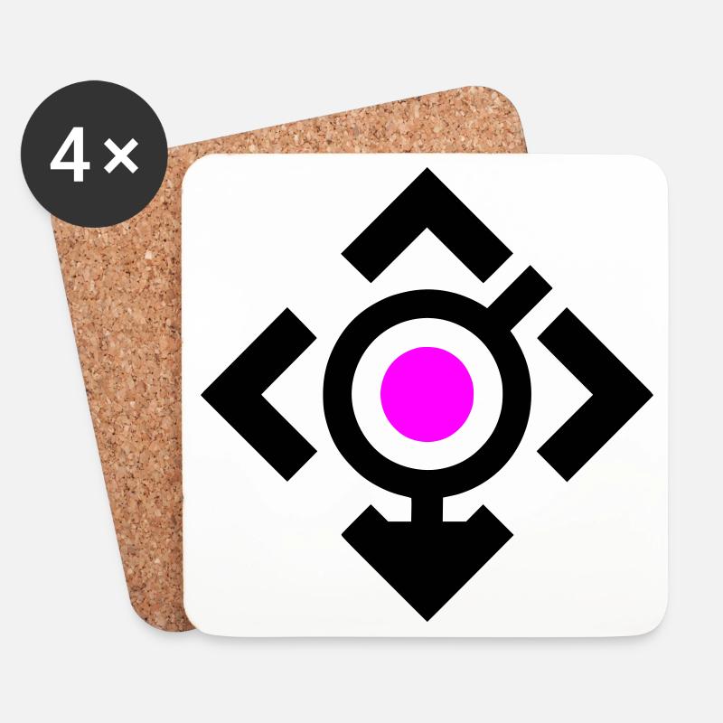 LGBT-Symbol - Untersetzer (4er-Set) - Weiß