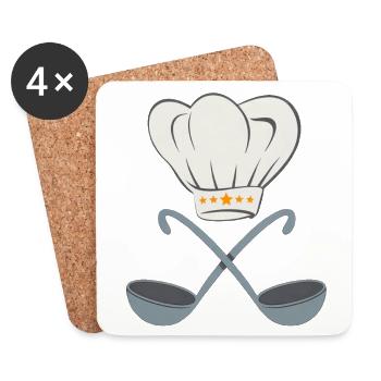 Toque - Coasters (set of 4) - white - Front