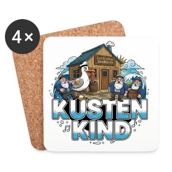 Coastal Child Harbour Pub - Coasters (set of 4) - white - Front