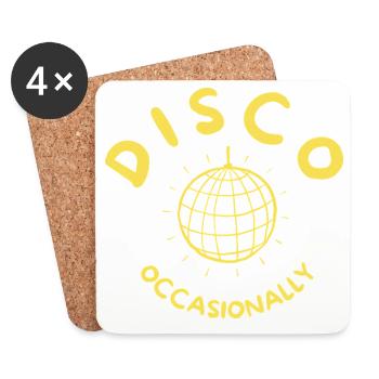 Disco Occasionally - Together Together Retroyellow - Coasters (set of 4) - white - Front