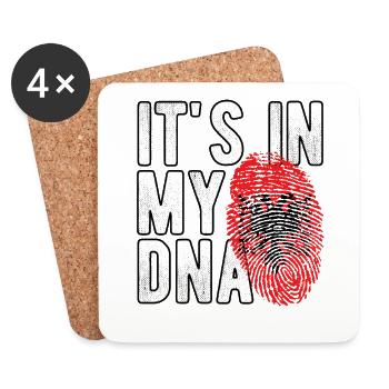 It's in my DNA Albanien - Untersetzer (4er-Set) - Weiß - Vorne